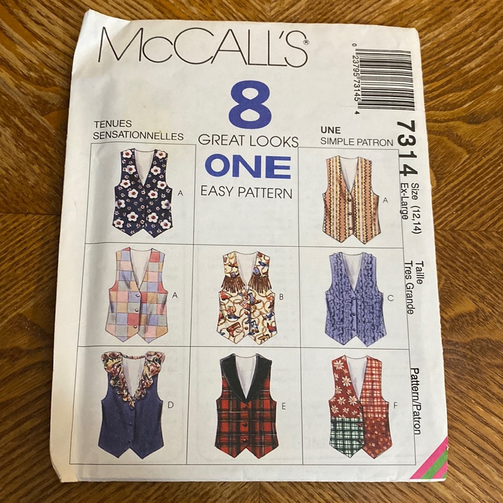 1994 McCall’s pattern #7314